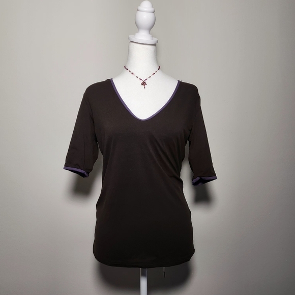 Hugo Boss Womens Chocolate Brown Y2K Blouse S - Picture 1 of 8